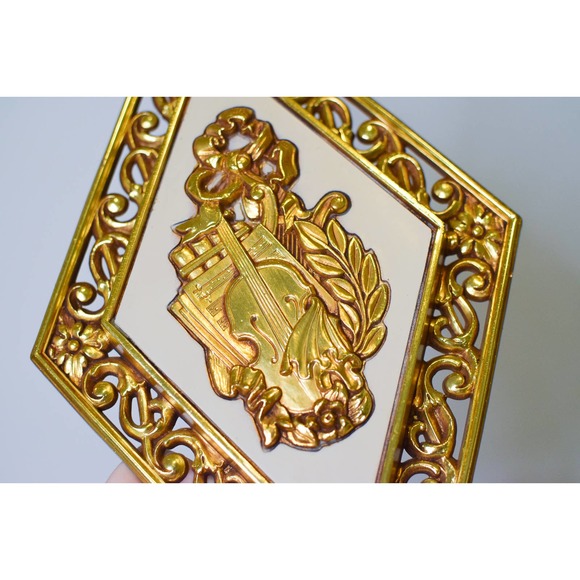 Vintage Wall Decoration, Dart Industries, Diamond Shaped Violin Art - Picture 4 of 7